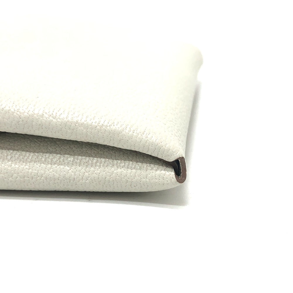 HERMES Coin case Shave white Calvi duo