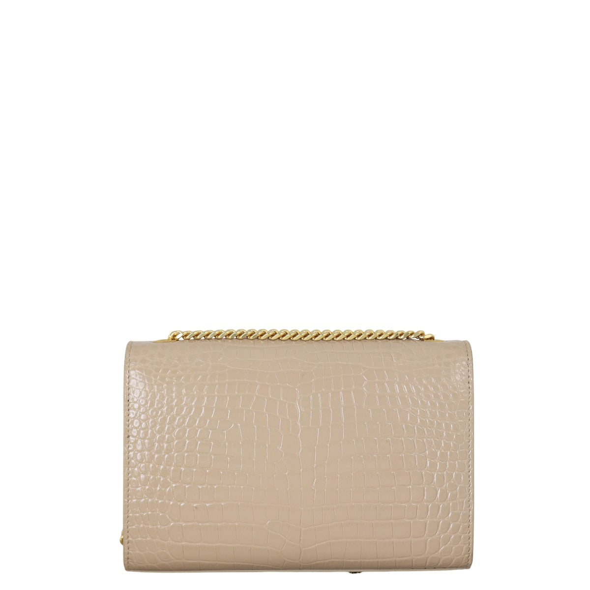 Saint Laurent Kate Tassel Chain Bag Small Croc-Embossed