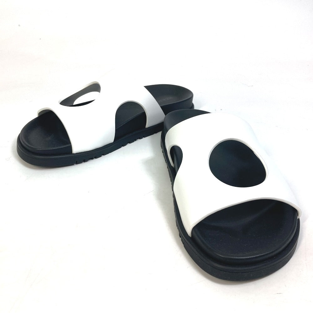 HERMES Sandals leather white edit Women 37