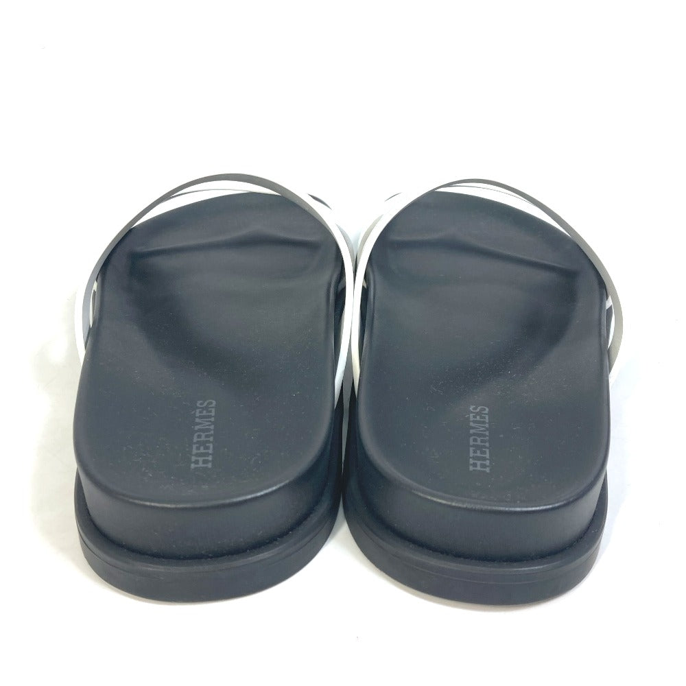 HERMES Sandals leather white edit Women 37