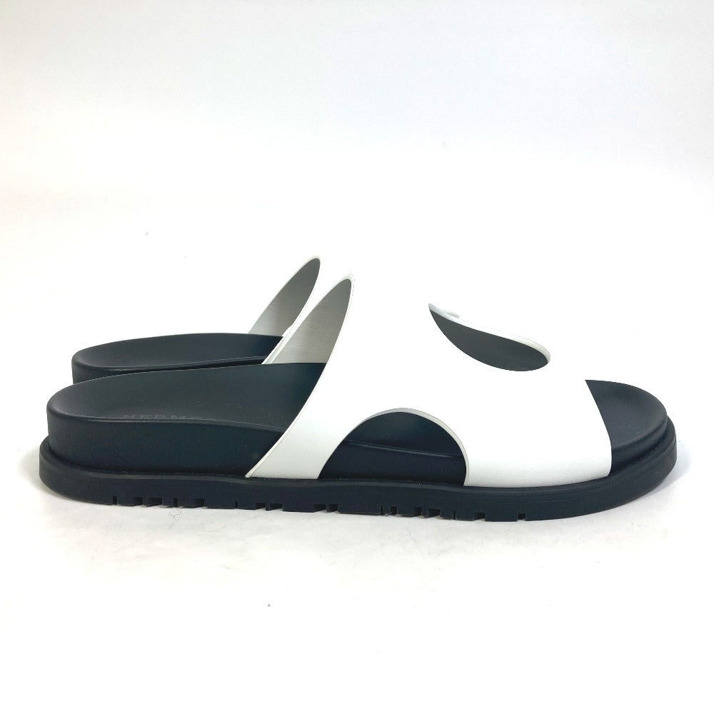 HERMES Sandals leather white edit Women 37