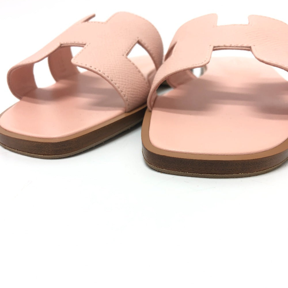 HERMES Sandals Epsom pink Oran Women 36
