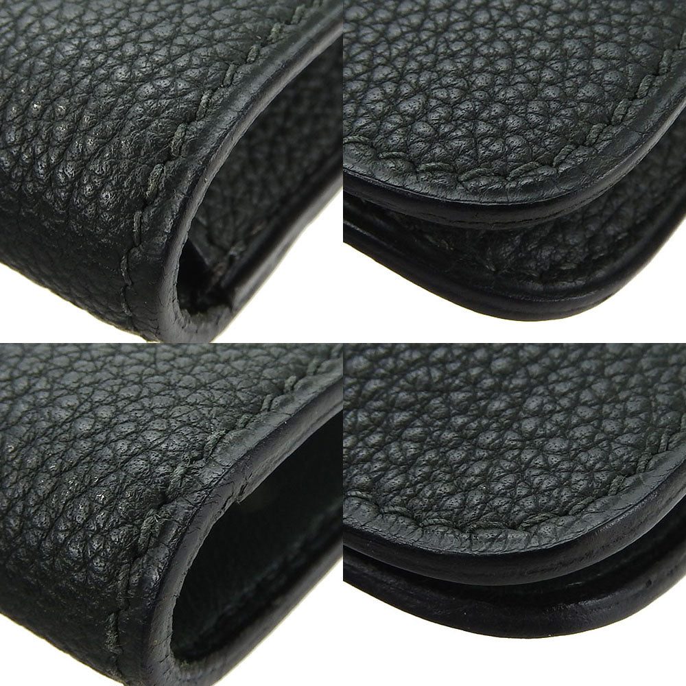 HERMES Coin case Togo Moss green Dogon Women