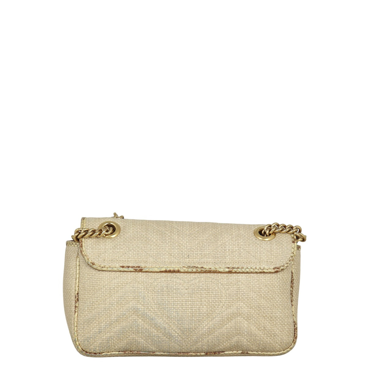 Gucci GG Marmont Matelasse Small Shoulder Bag Raffia Python