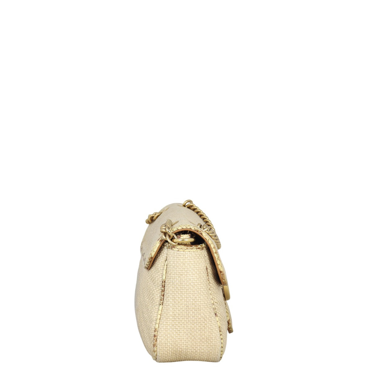 Gucci GG Marmont Matelasse Small Shoulder Bag Raffia Python