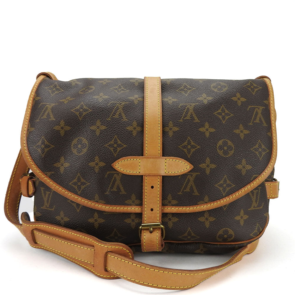 LOUIS VUITTON Shoulder Bag M42256 Monogram Brown Saumur 30