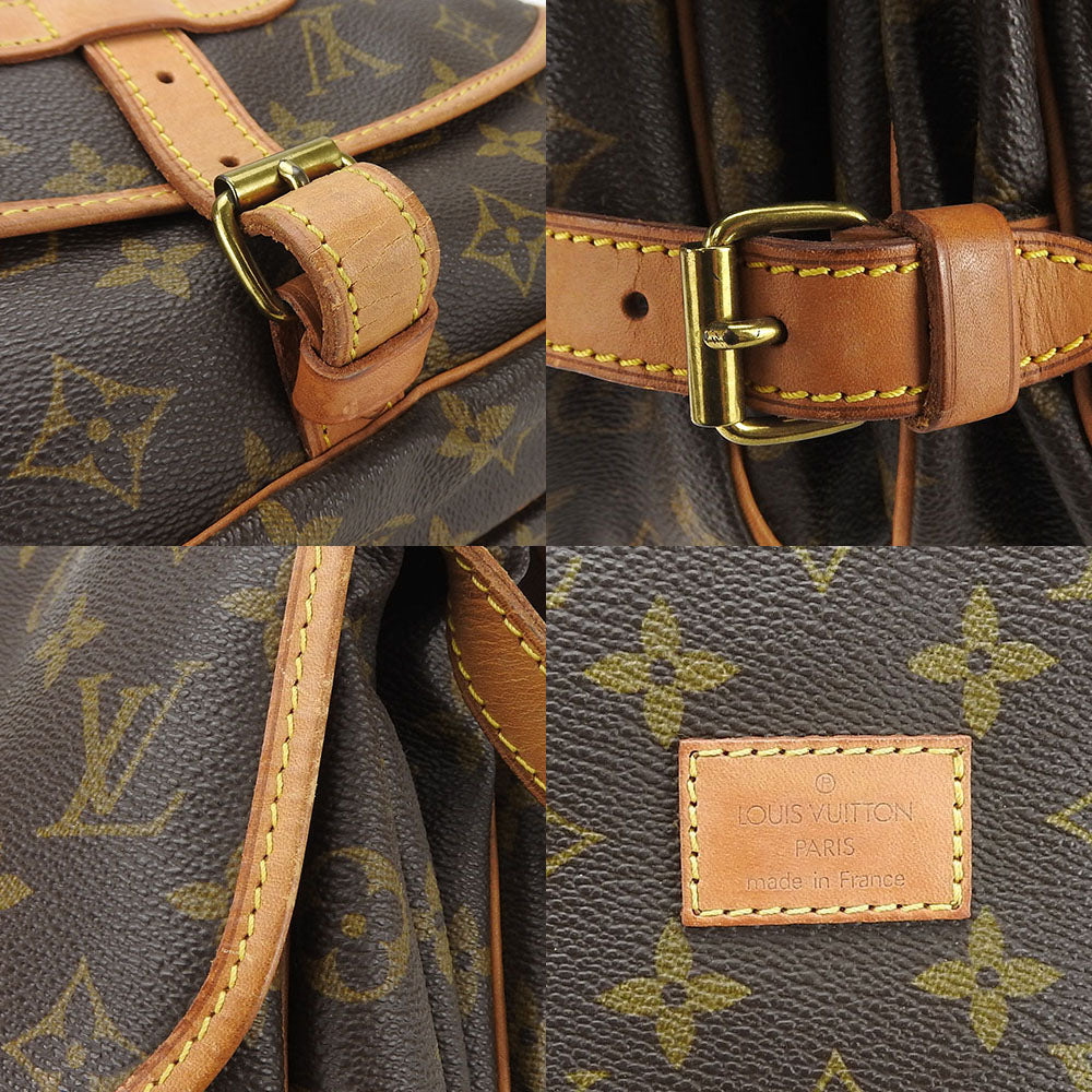LOUIS VUITTON Shoulder Bag M42256 Monogram Brown Saumur 30