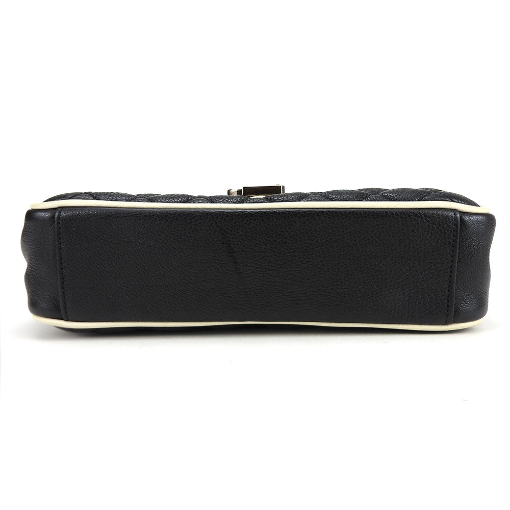 SAINT LAURENT Shoulder Bag leather black Envelope Satchel Women