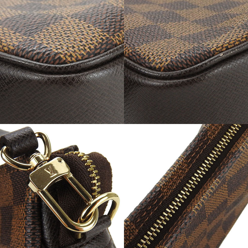 LOUIS VUITTON Pouch N51982 Damier canvas Brown Truth makeup Women