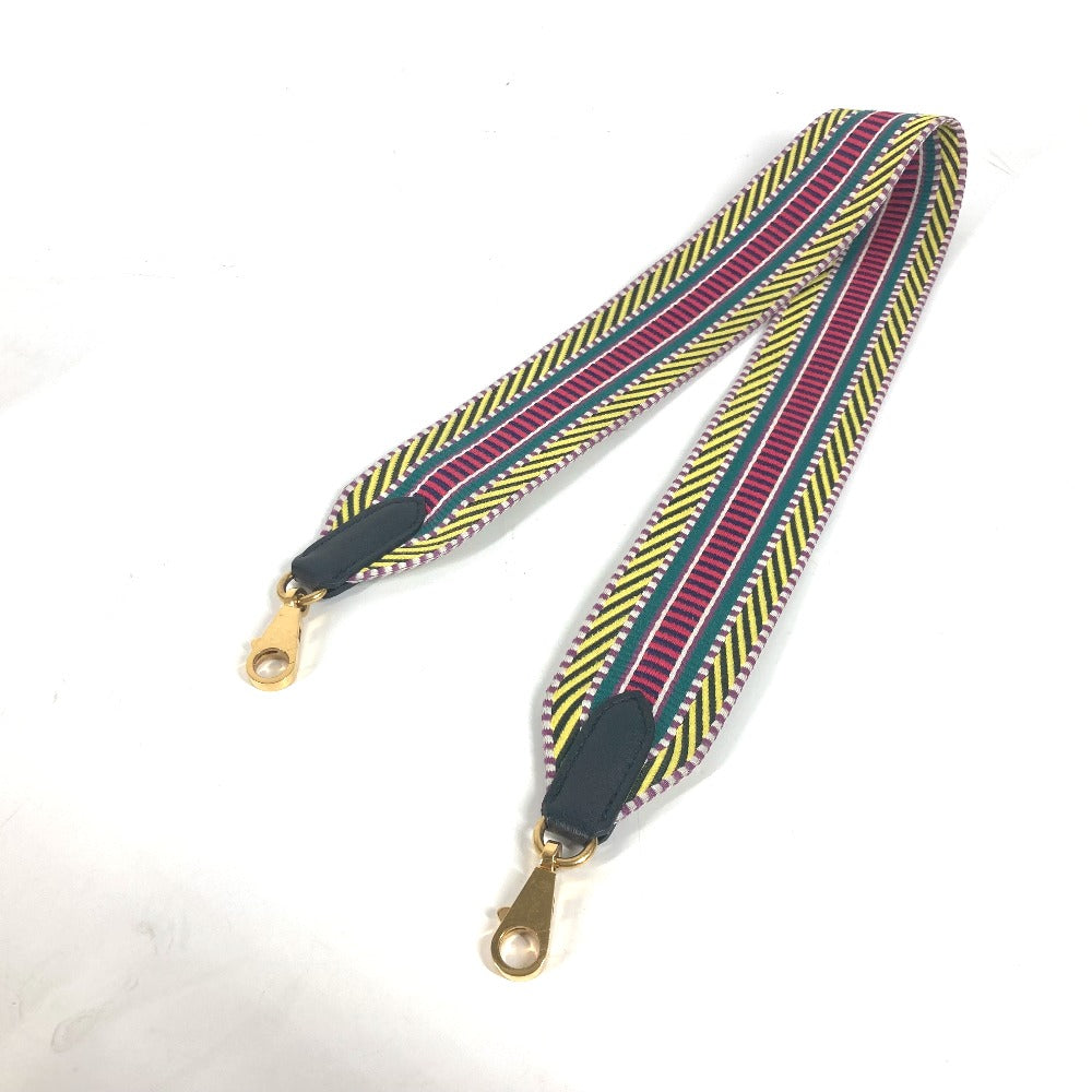 HERMES Shoulder strap Canvas / leather multicolor Sangle Kaval Women