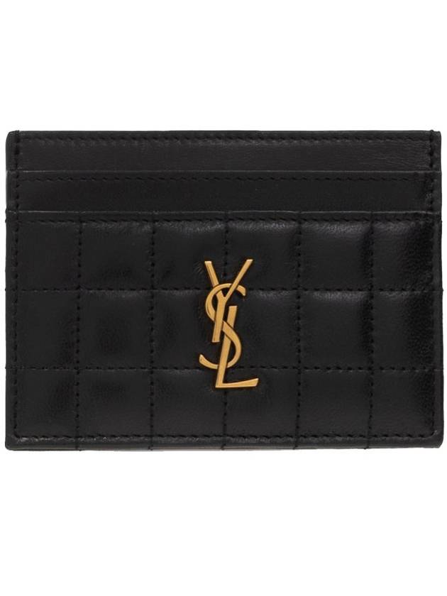 Luxury Saint Laurent Trending 2025 Cassandre Quilting Leather Card Wallet Black