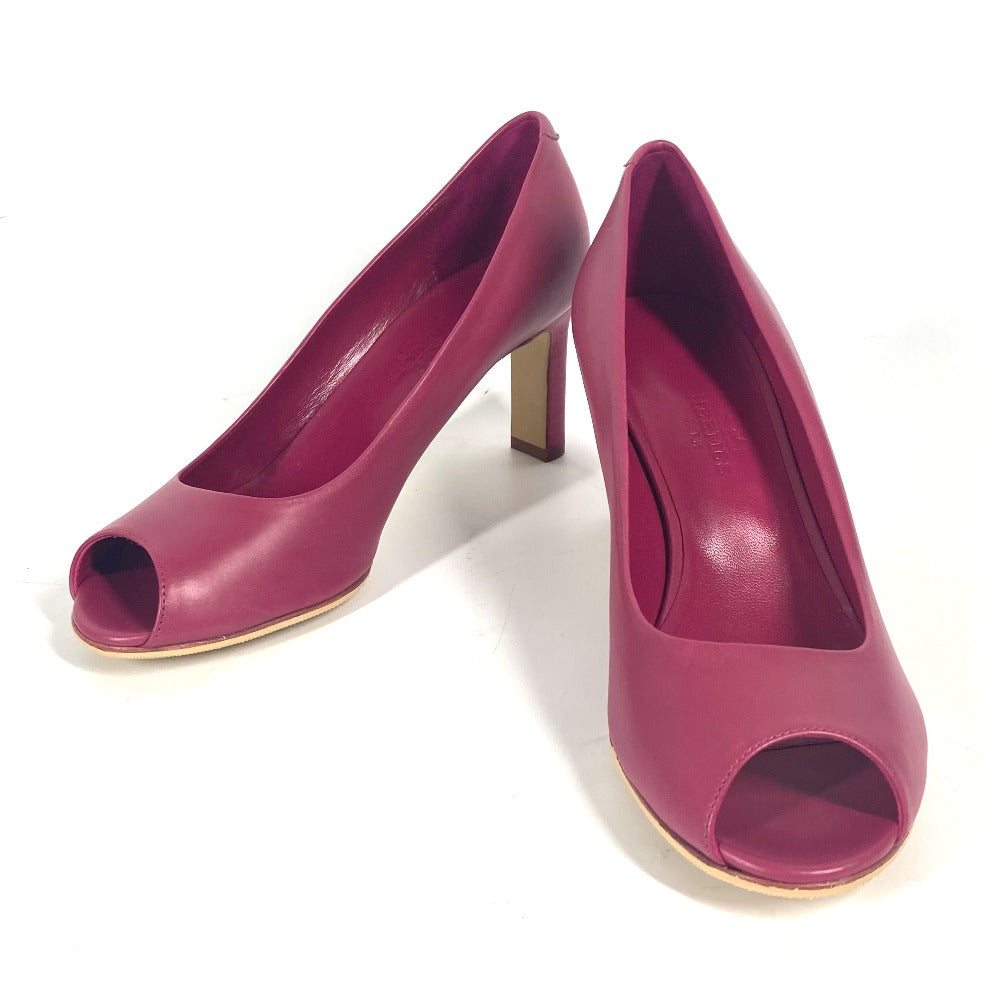 HERMES pumps leather pink Women 35