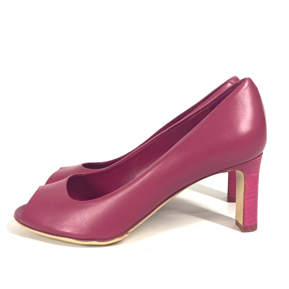 HERMES pumps leather pink Women 35