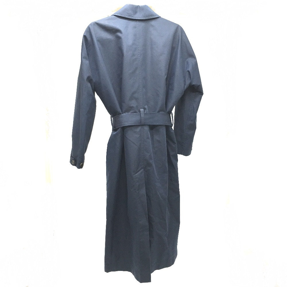 HERMES trench coat cotton Navy With belt Thin spring coat Women 34