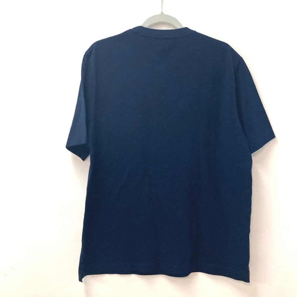 HERMES Short sleeve T-shirt cotton Navy Tops Apparel H embroidery mens XXL