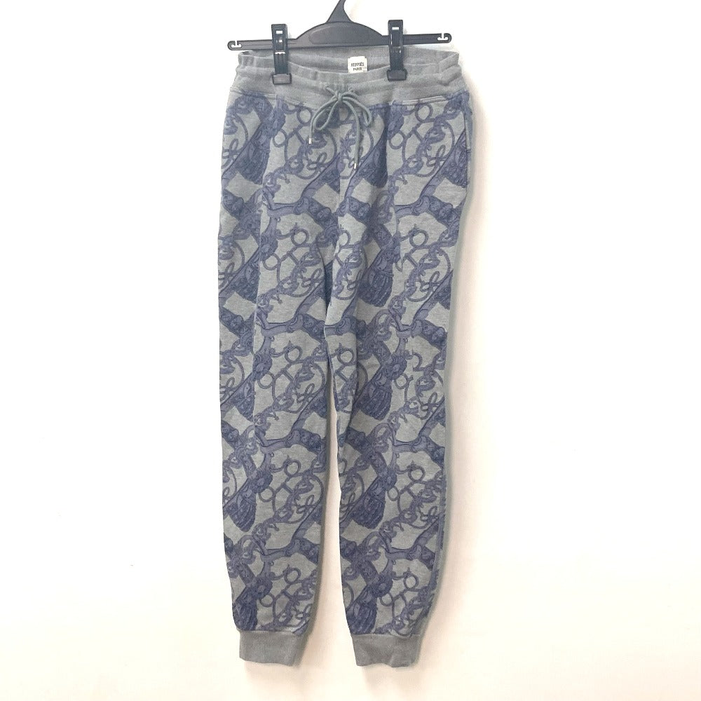 HERMES Pants cotton gray Long pants Overall handle Women 38