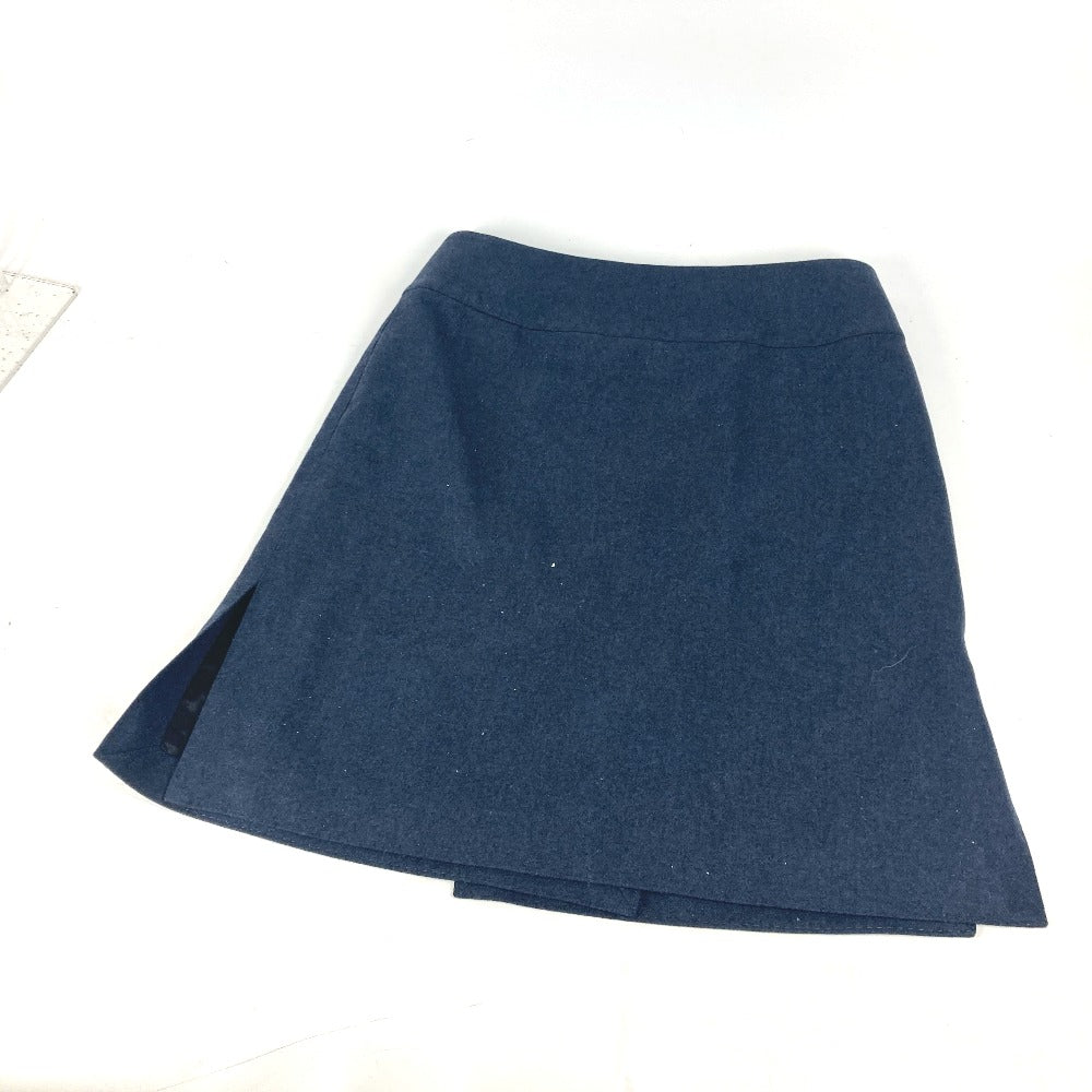 HERMES skirt wool Navy Plain Women 34