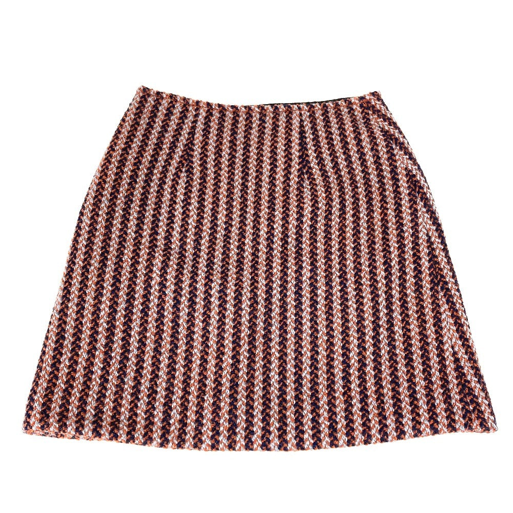 HERMES skirt wool Brown Women 34