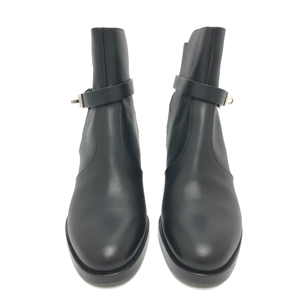 HERMES boots leather black frenchie Neo Kelly 36