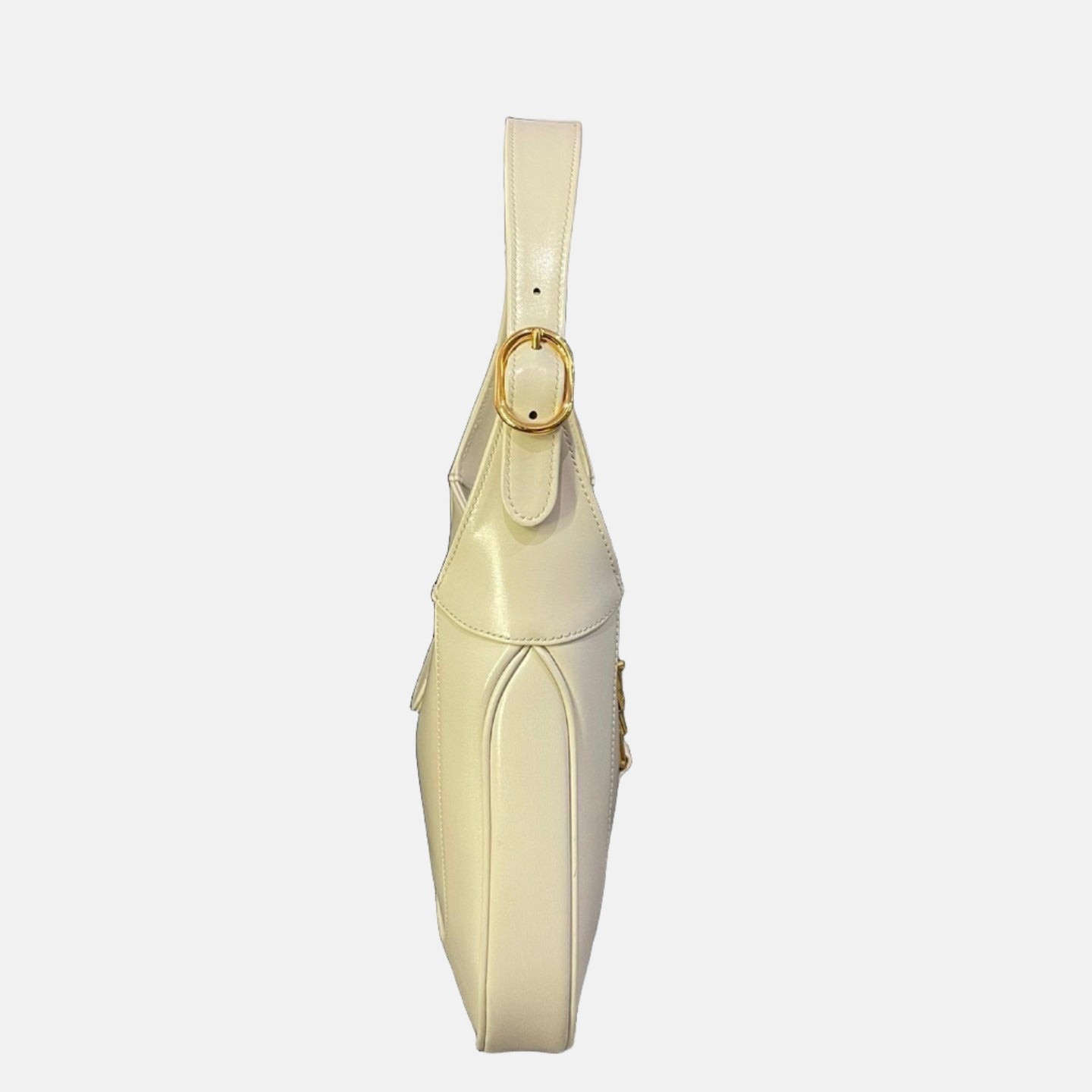 Gucci Jackie 1961 White Leather Bag Small Missing Strap