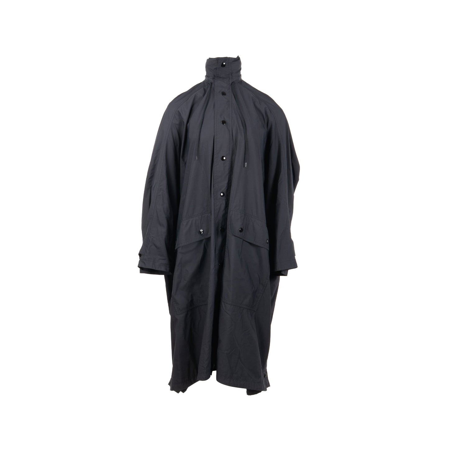 Balenciaga Size 34 Logo Anorak Nylon Black