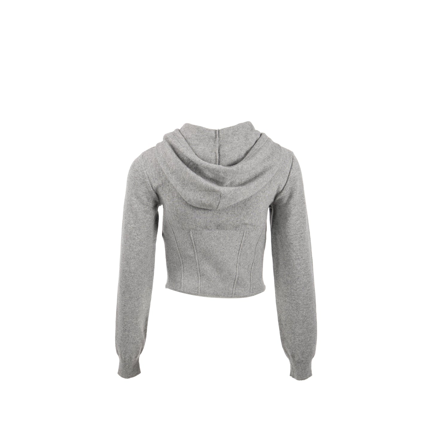 Celine Size S Cropped Hooded Sweater Cashmere Grey