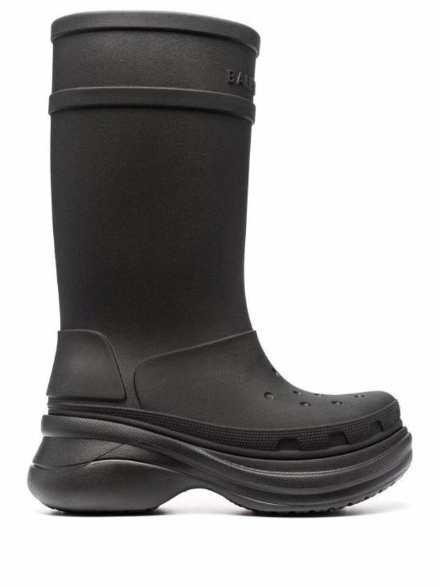 Luxury Balenciaga Trending 2025 Crocs Rain Boots Black