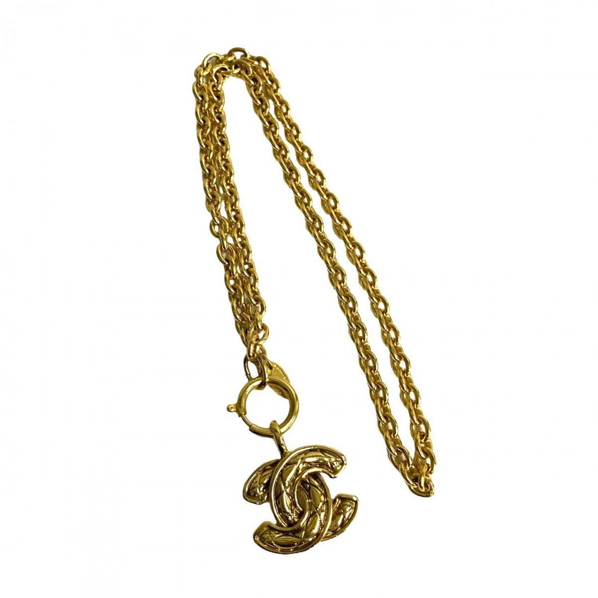 CHANEL Necklace Gold Plated gold COCO Mark Women