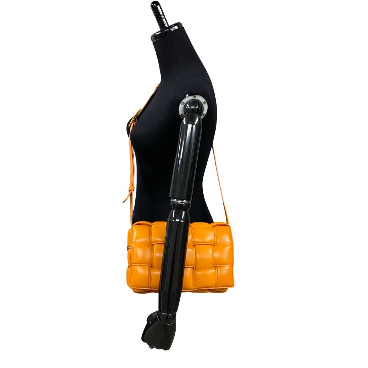 BOTTEGAVENETA Shoulder Bag leather Orange padet cassette Women