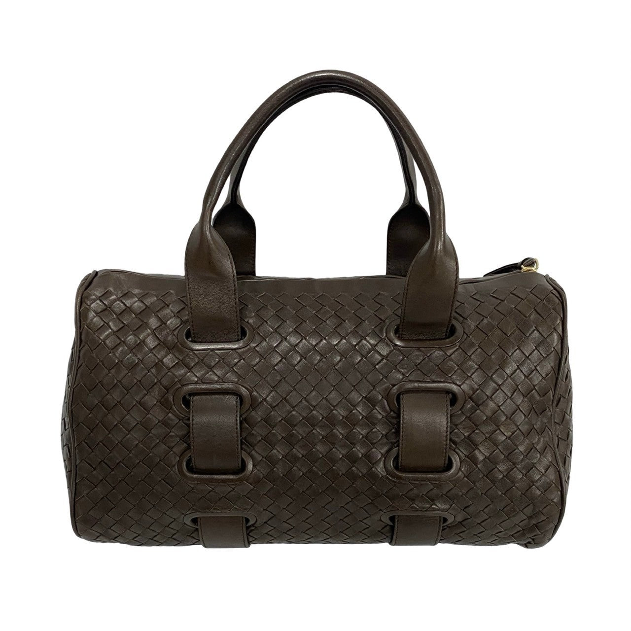 BOTTEGAVENETA Boston Duffel bag leather Brown INTRECCIATO Women