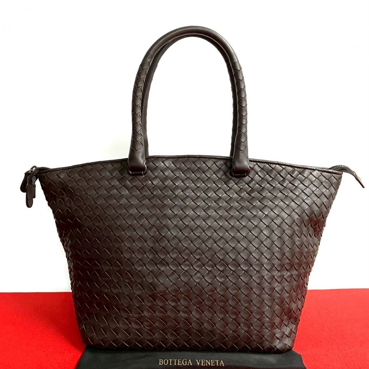 BOTTEGAVENETA Handbag leather Brown INTRECCIATO Women