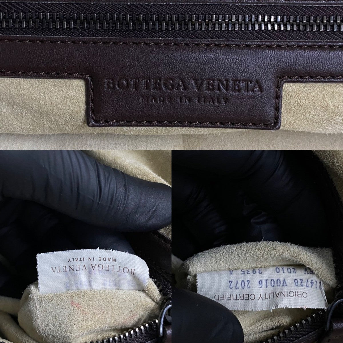 BOTTEGAVENETA Handbag leather Brown INTRECCIATO Women