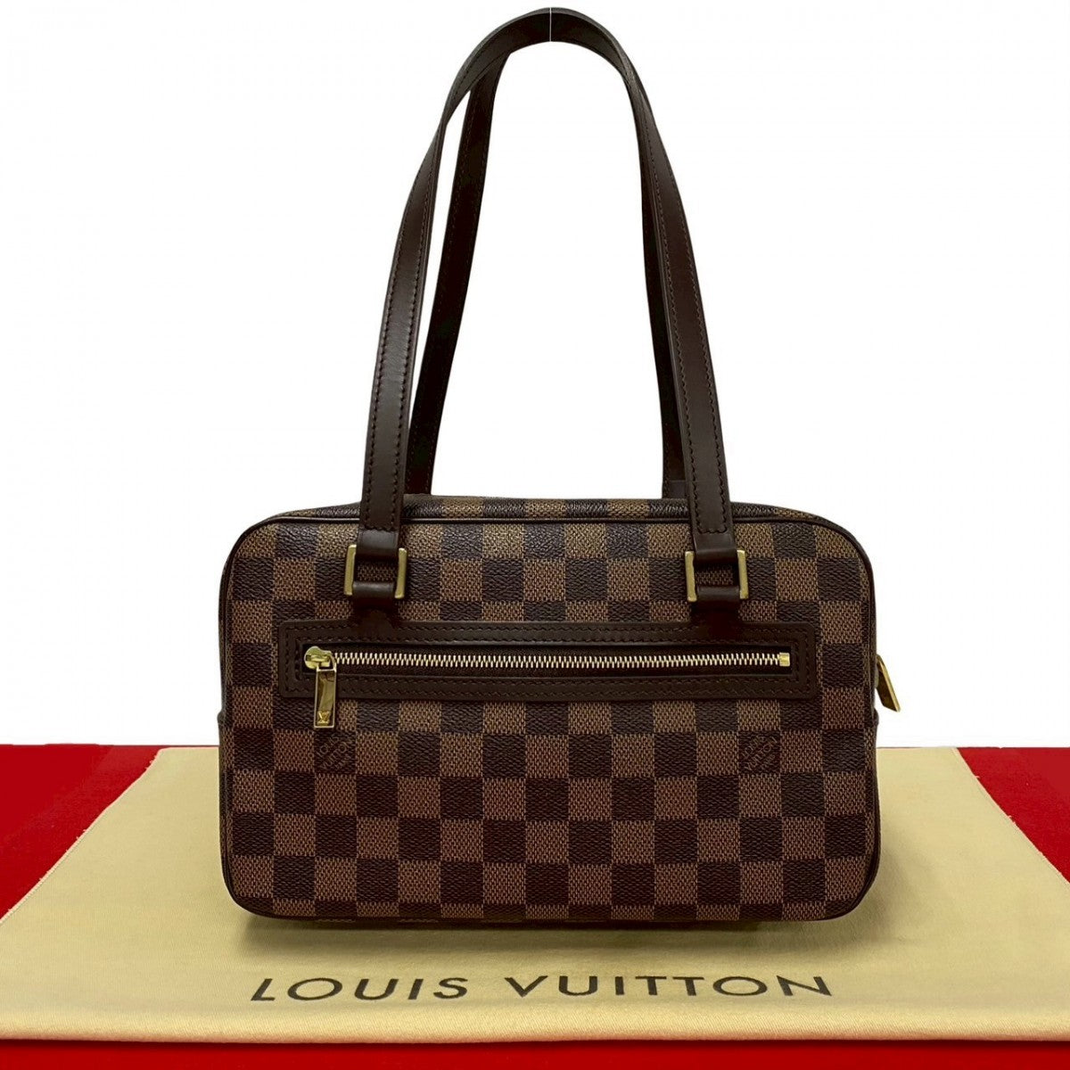 LOUIS VUITTON Shoulder Bag N48068 Leather, PVC Brown Damier SHITE MM Women