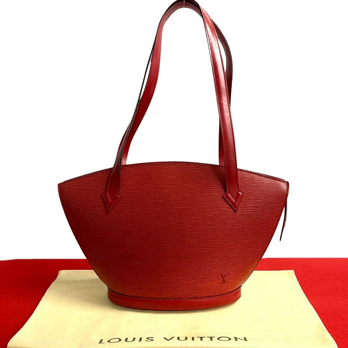 LOUIS VUITTON Tote Bag M522337 Epi Leather Red Epi Sunjack shopping Women
