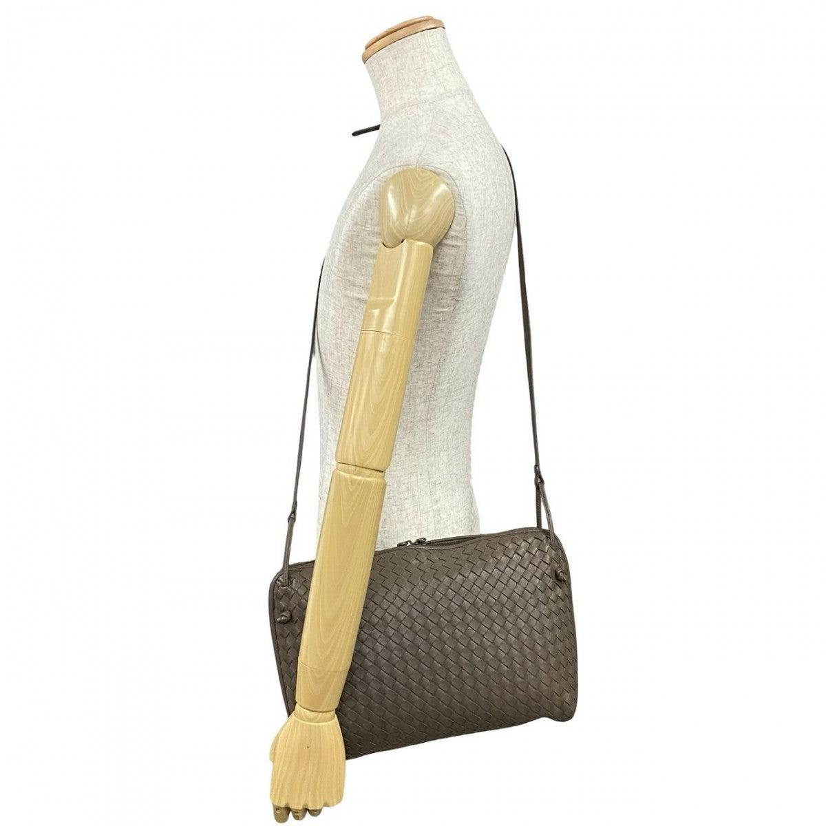 BOTTEGAVENETA Shoulder Bag leather Brown INTRECCIATO mens