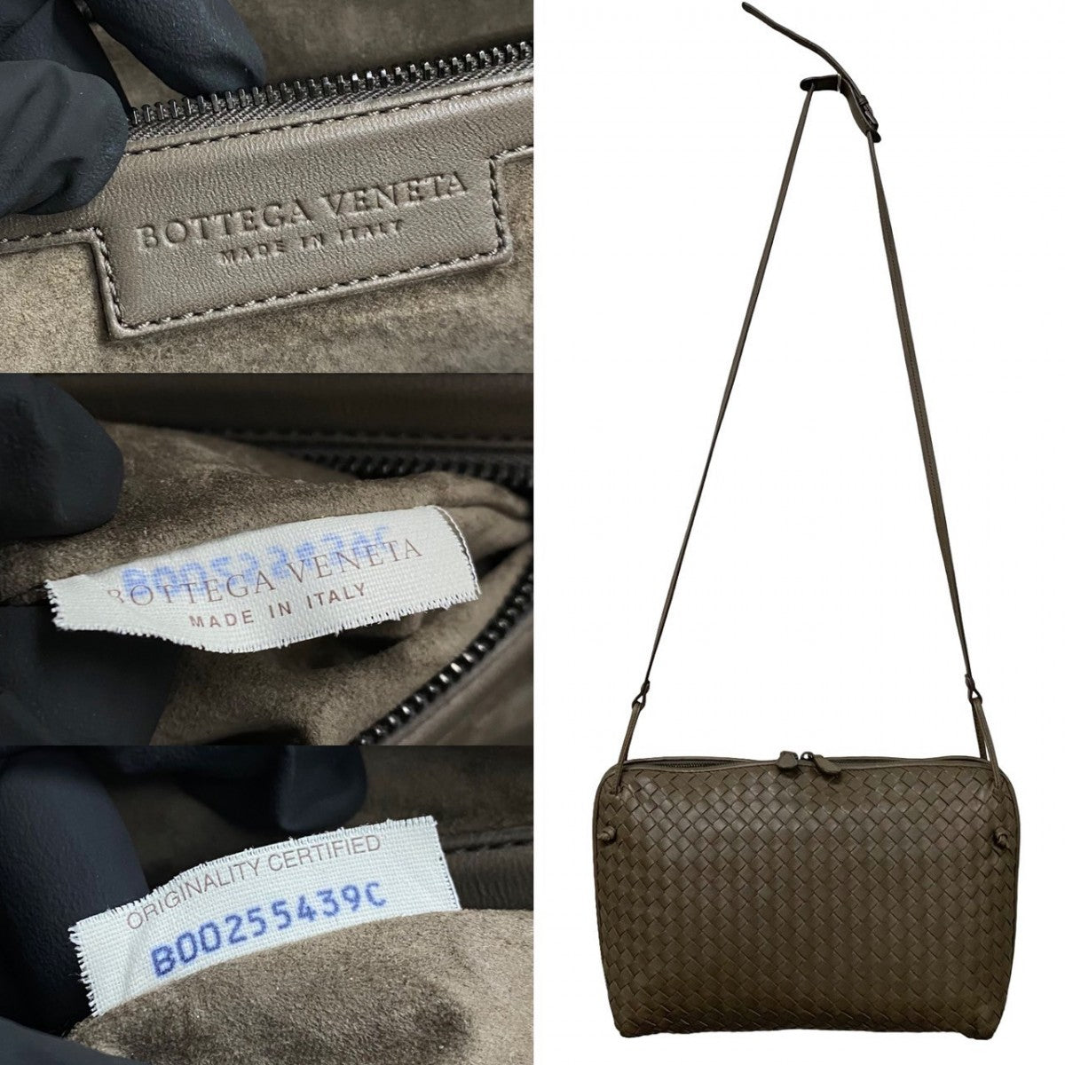 BOTTEGAVENETA Shoulder Bag leather Brown INTRECCIATO mens