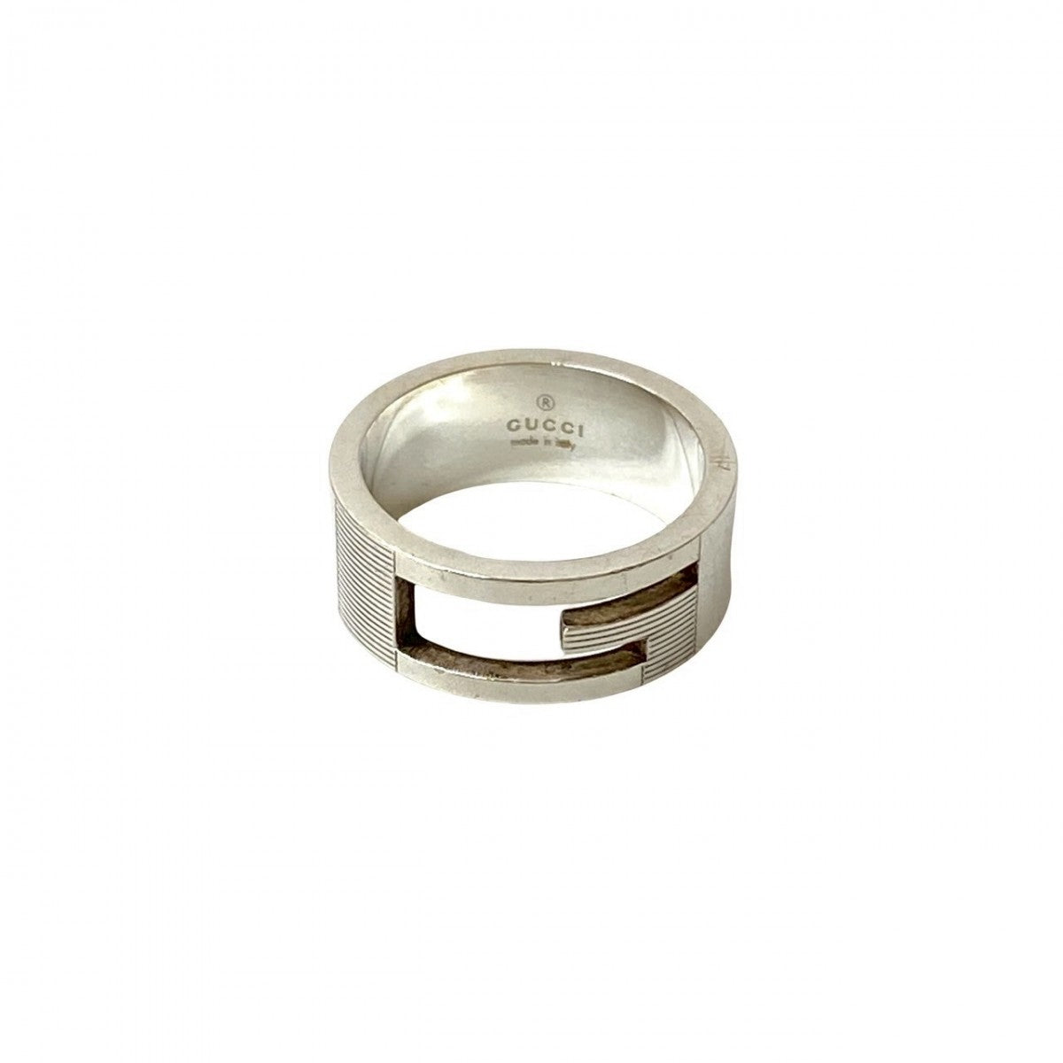 GUCCI Ring Silver925 Silver Square G Ring mens