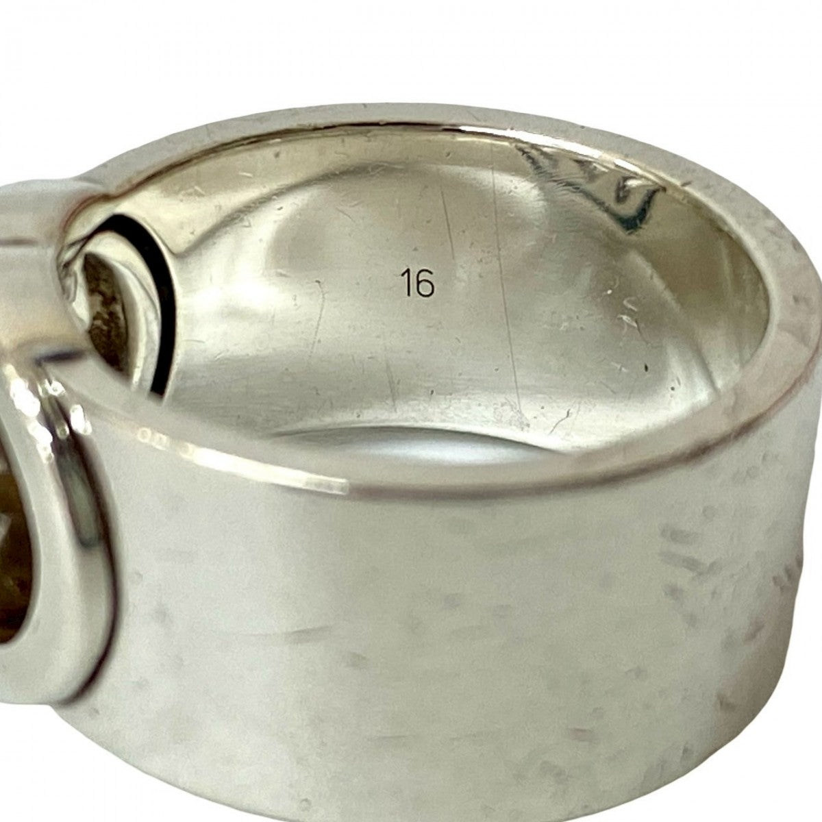 GUCCI Ring AG 925 Silver Double G mens 16