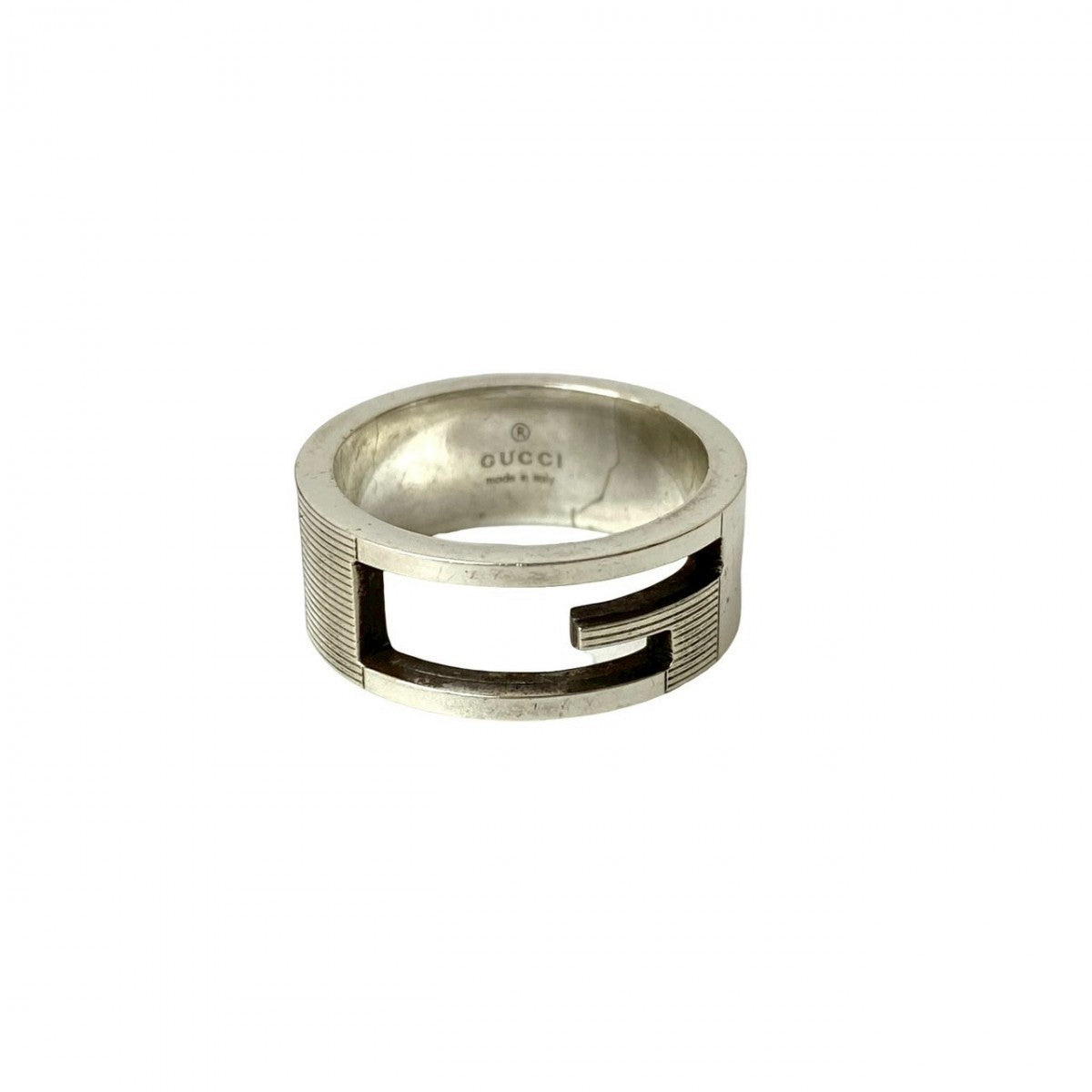 GUCCI Ring Silver925 Silver Square G mens 15