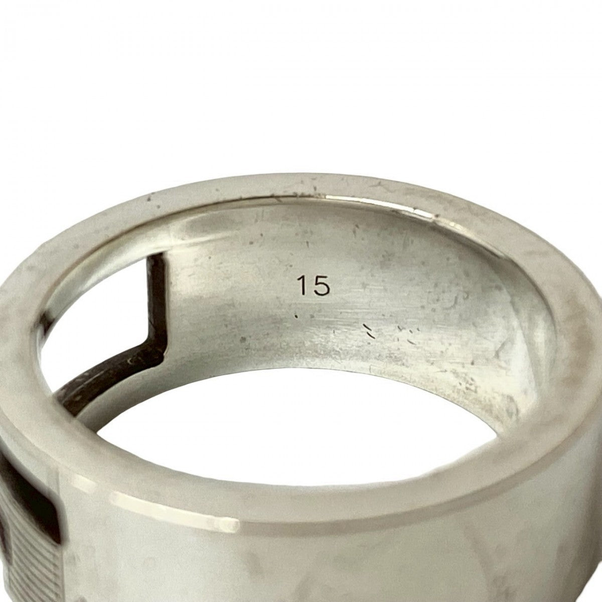 GUCCI Ring Silver925 Silver Square G mens 15