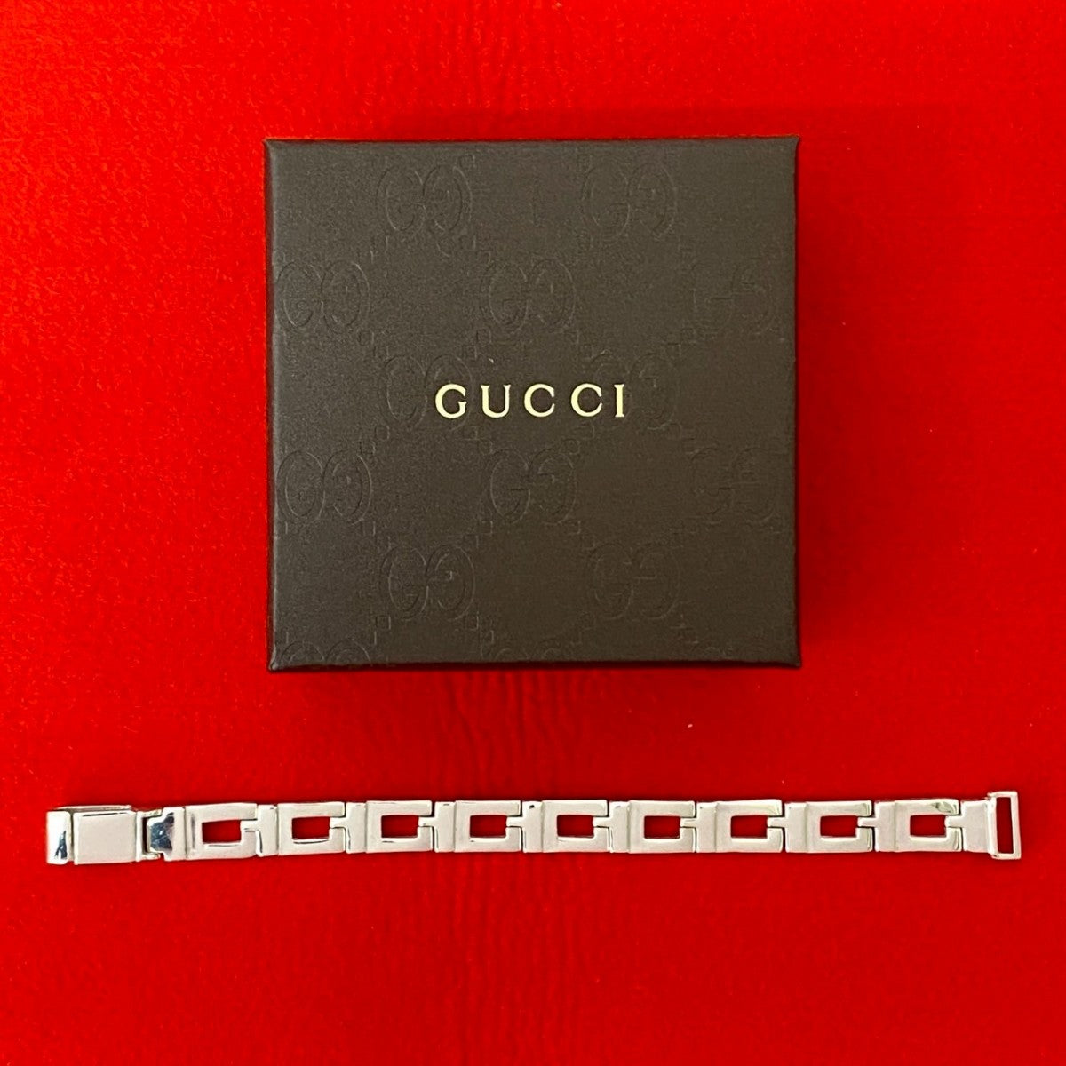 GUCCI bracelet Silver925 Silver G Shape Chain Bracelet mens