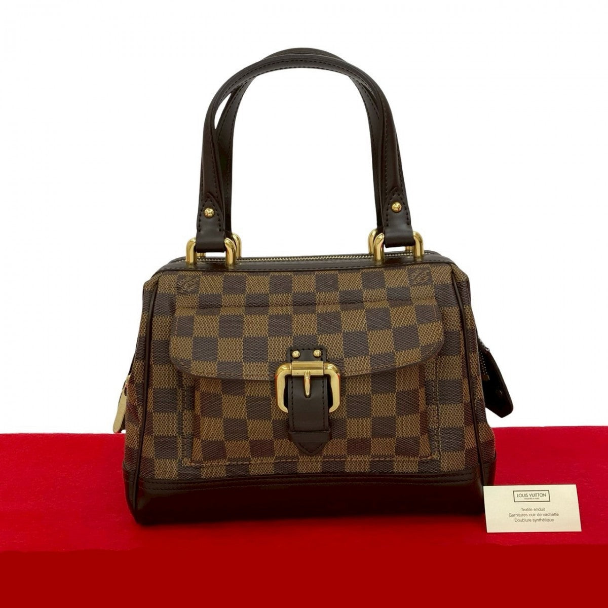 LOUIS VUITTON Handbag N51201 leather Brown Damier Knightsbridge