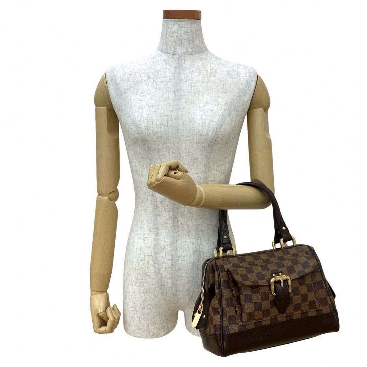 LOUIS VUITTON Handbag N51201 leather Brown Damier Knightsbridge