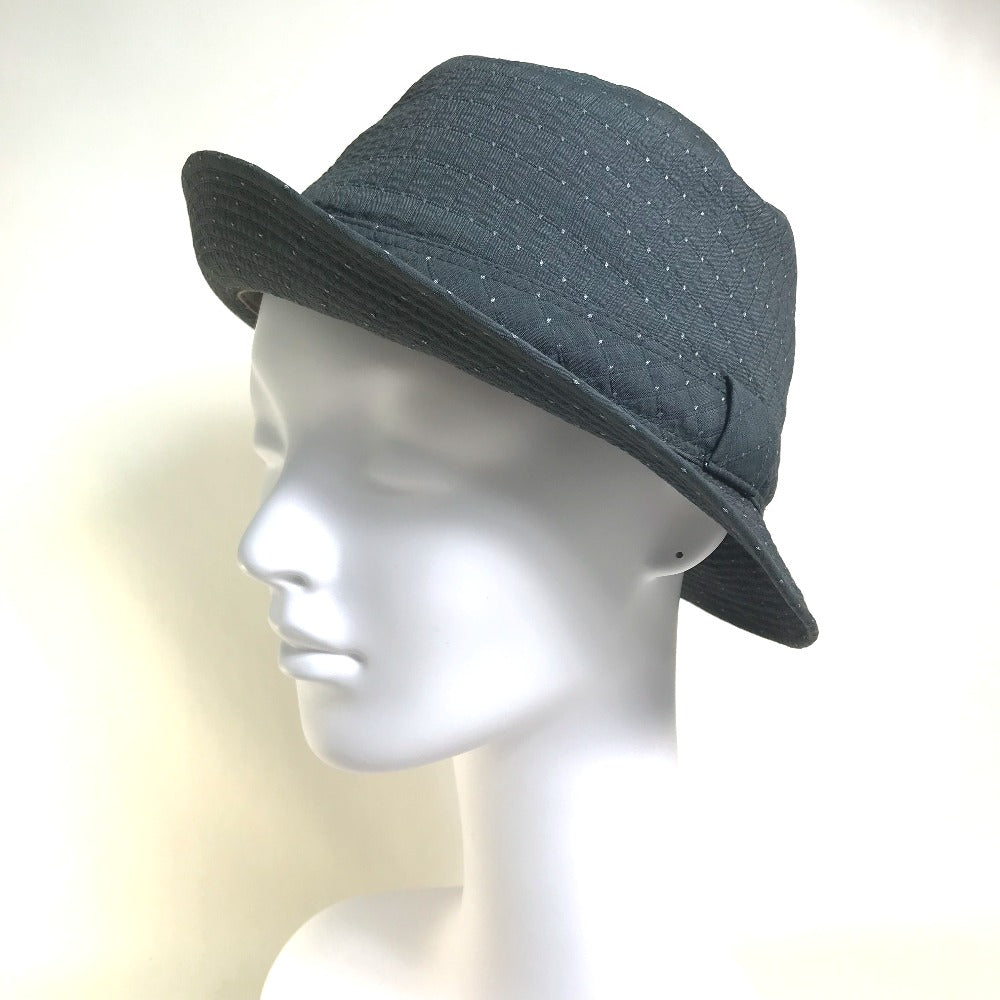 HERMES hat canvas gray quilting Dot Pattern unisex(Unisex) 59