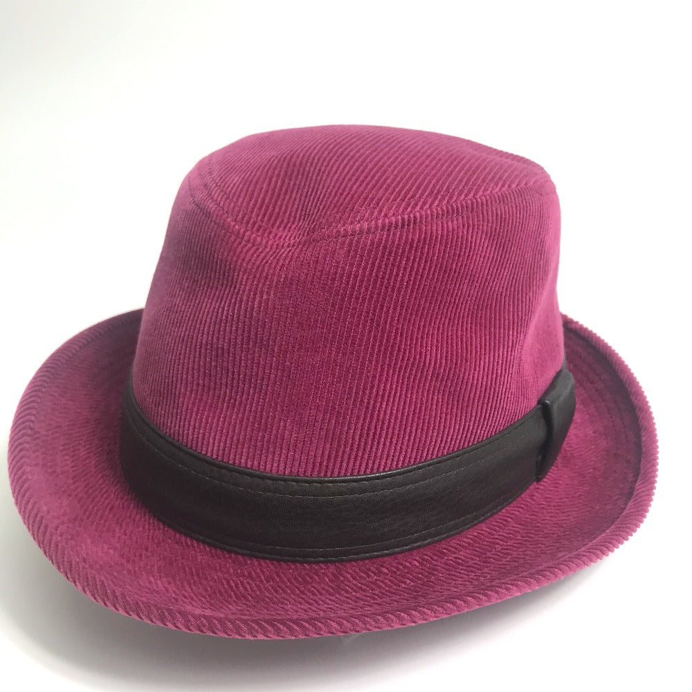 HERMES hat Cotton, Leather Pink purple Fashion Accessories unisex(Unisex) 56