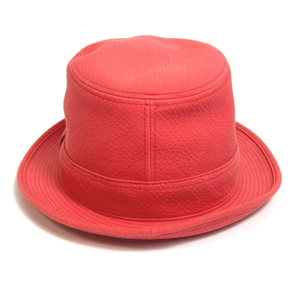 HERMES hat cotton Red Panama unisex(Unisex) 57