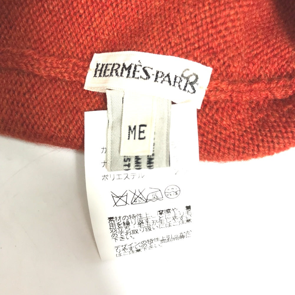 HERMES Knit hat Cashmere, Nylon, Polyester Orange Beanie knit cap Beanie unisex(Unisex)