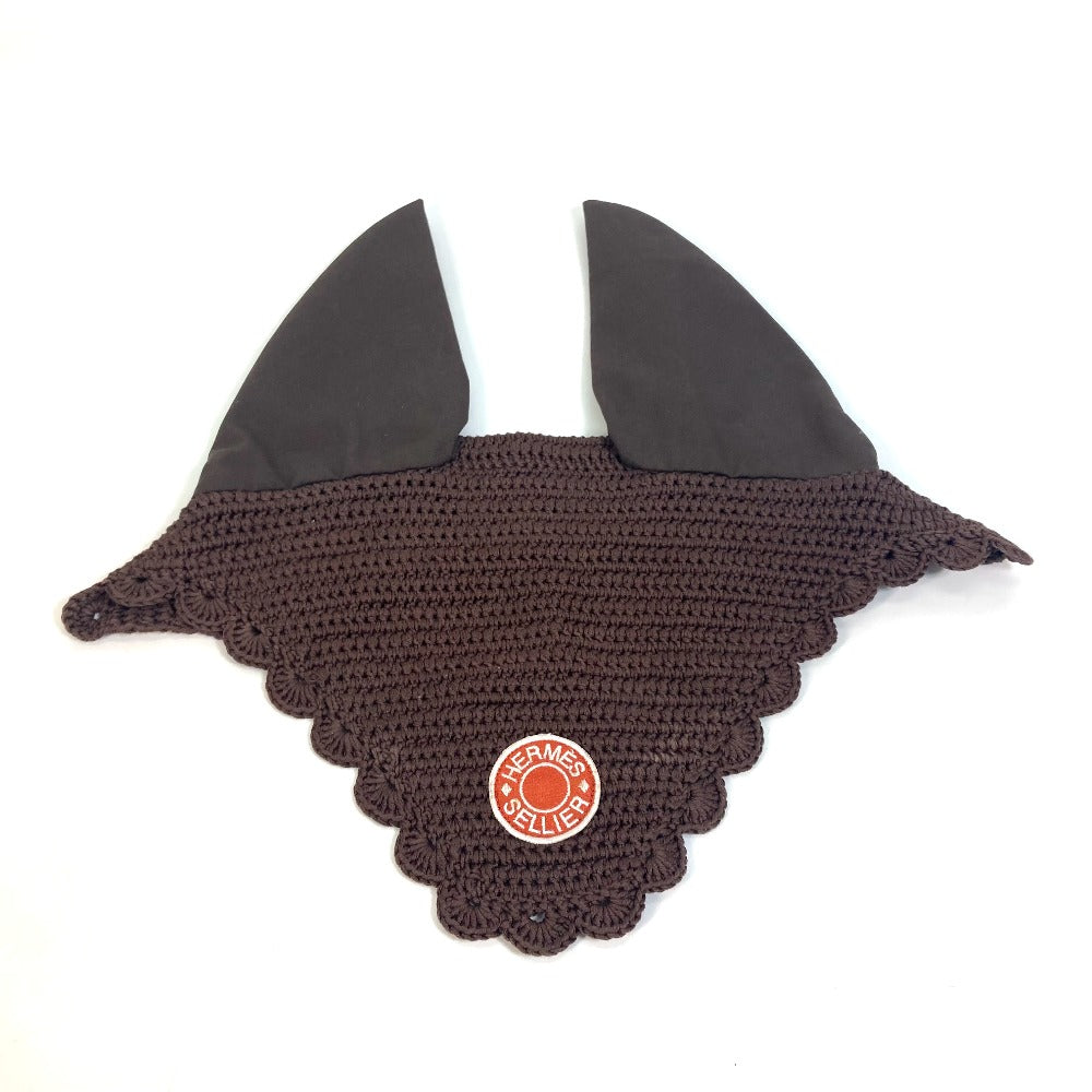 HERMES hat Cotton, Nylon Brown Serie Ponnet (horse harness) Women(Unisex)