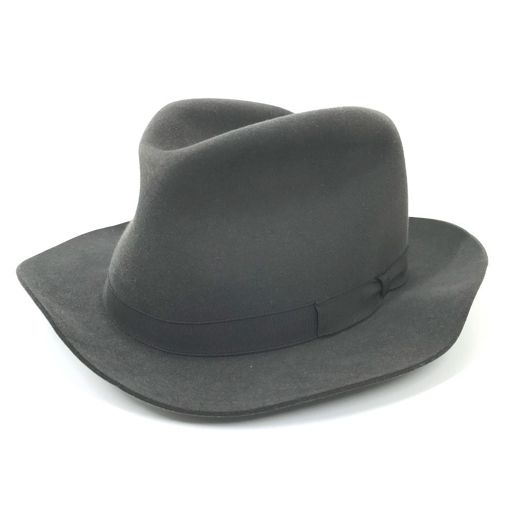 HERMES hat , Beaver Gray type Hat hat hat mens 56