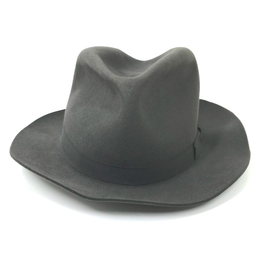 HERMES hat , Beaver Gray type Hat hat hat mens 56